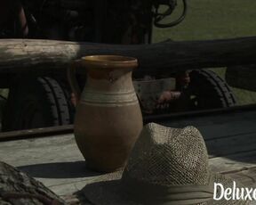 Brunette Babe Gets Her Tight Ass Penetrated in a Stable